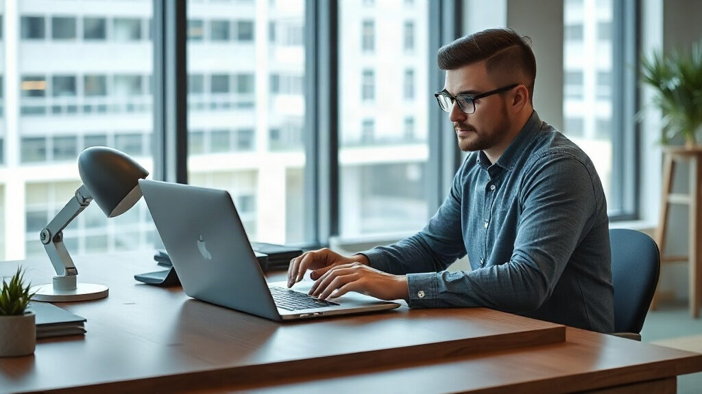 Formation d'équipe en PME avec un agent IA sur ordinateur portable