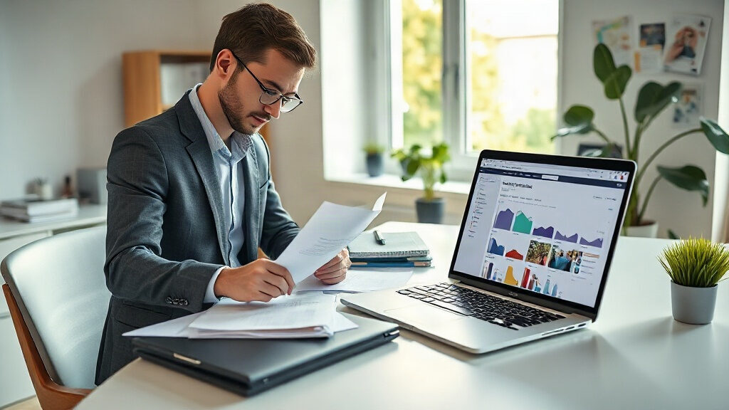 Gestion documentaire en PME, classement de dossiers professionnels sur écran et bureau