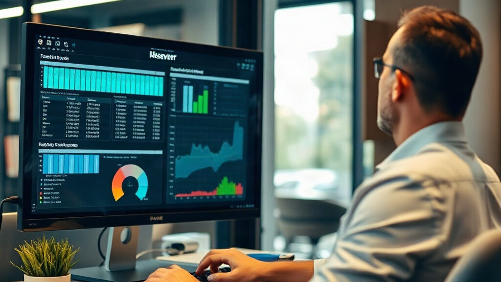 Supervision informatique en PME, écran de monitoring technique